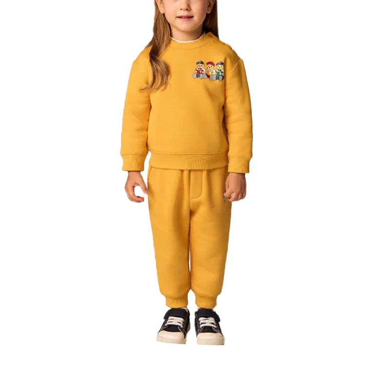 Детский спортивный комплект с флисовой подкладкой Casual Sportswear, Teenie Weenie Men, Yellow