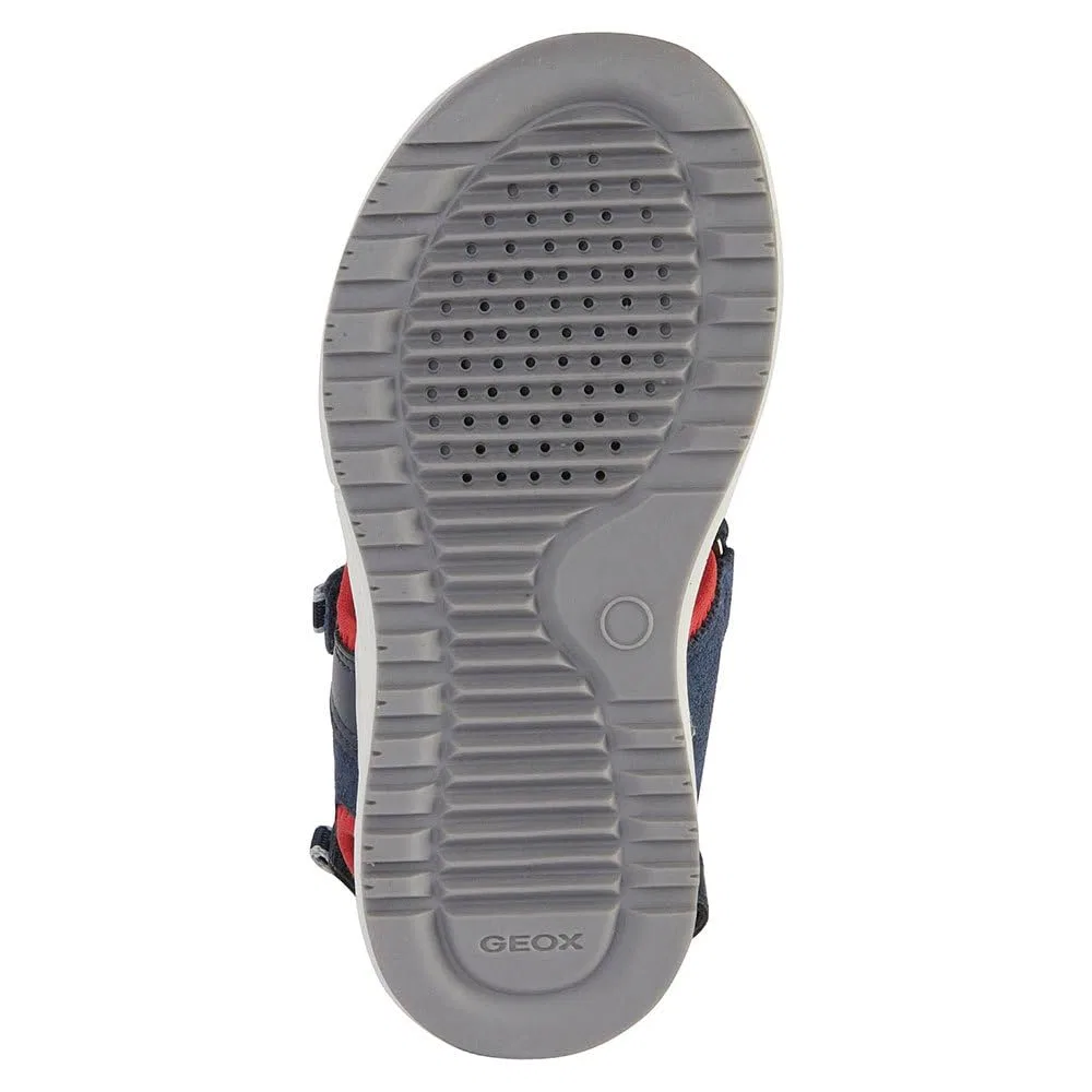 Детские сандалии для мальчиков кожаные J Sandal Album Boy Geox, Navy Blue Red — фото 2