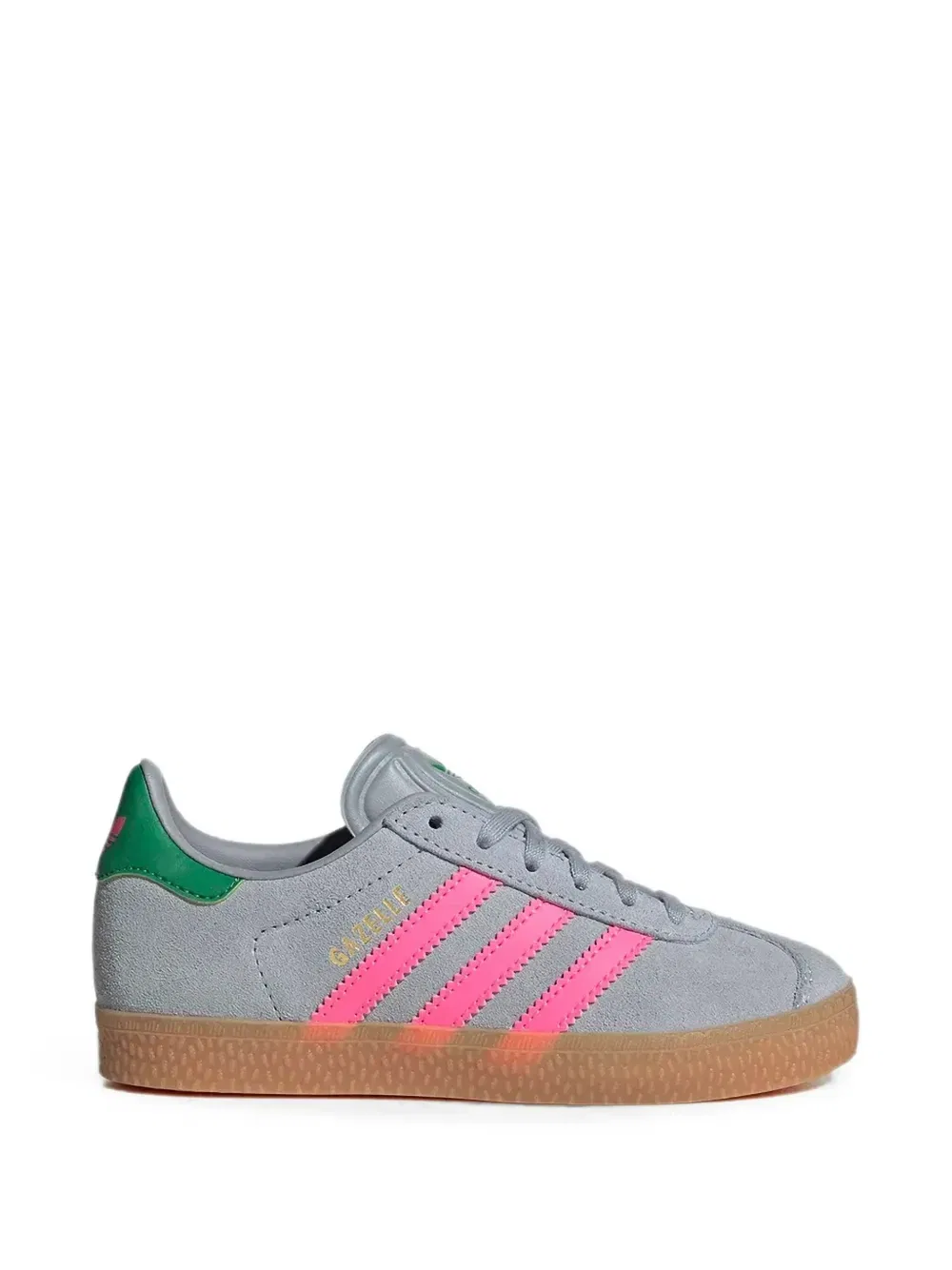 Кроссовки Gazelle на шнуровке Adidas Kids, серый