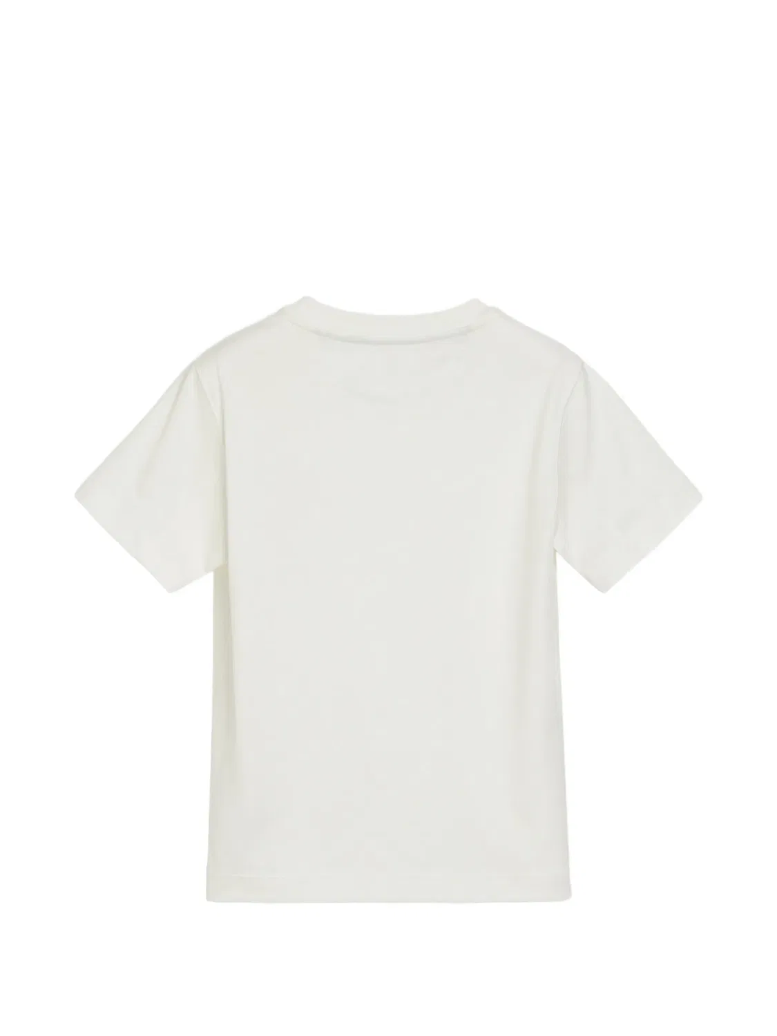 Футболка с вышитым логотипом Brunello Cucinelli Kids, нейтральные цвета — фото 2