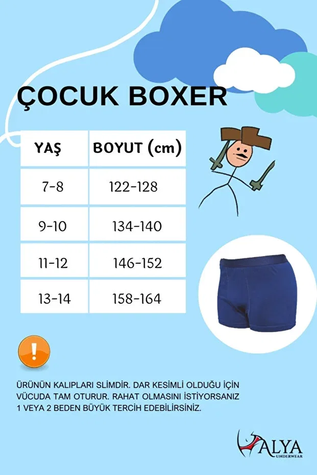 Детские боксеры для мальчиков хлопковые комплект 3 шт Basics Alya Underwear, T11 — фото 2