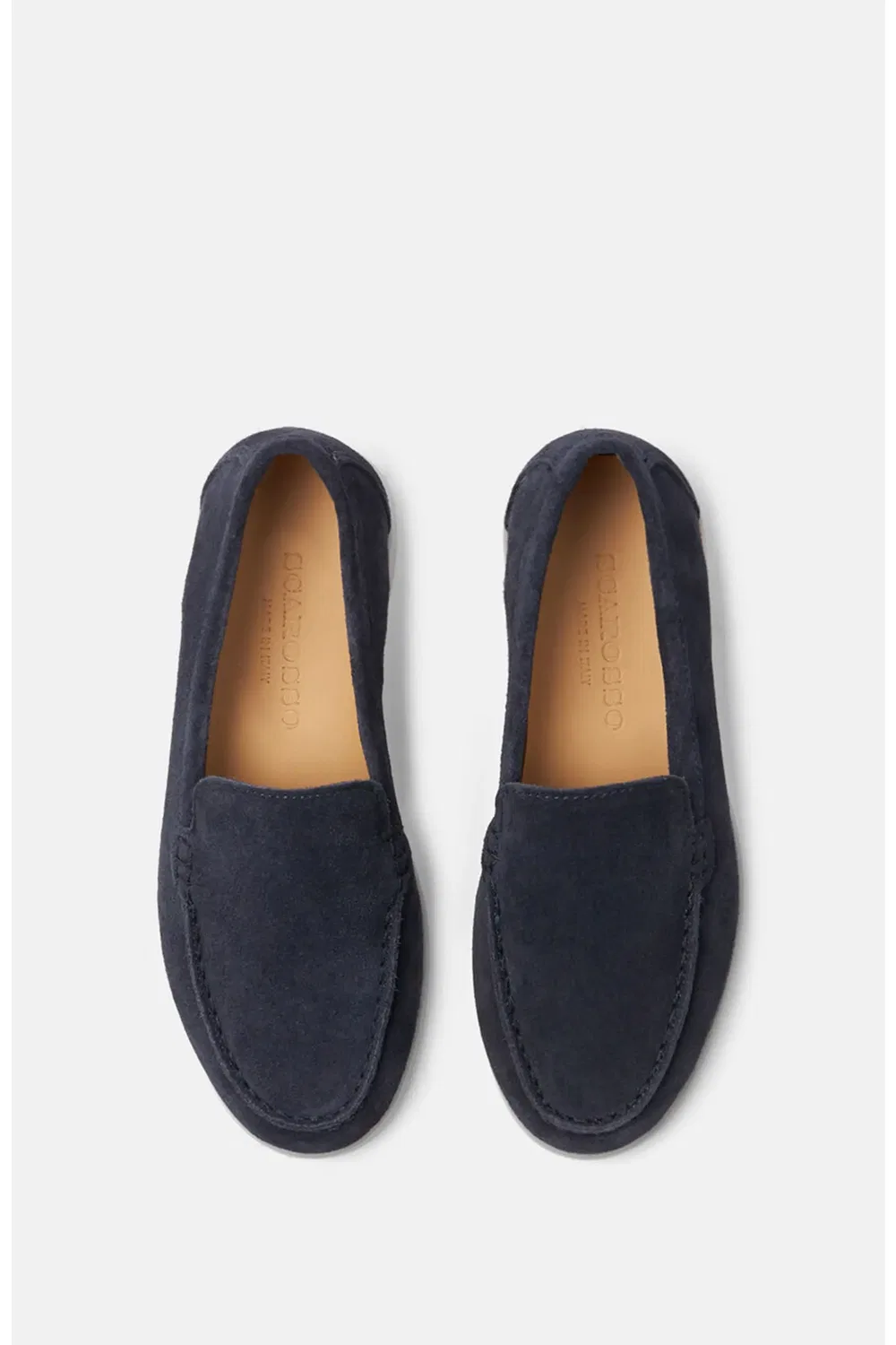 Детские туфли лоферы на резиновой подошве Ludovico Scarosso, Blue - Suede — фото 3