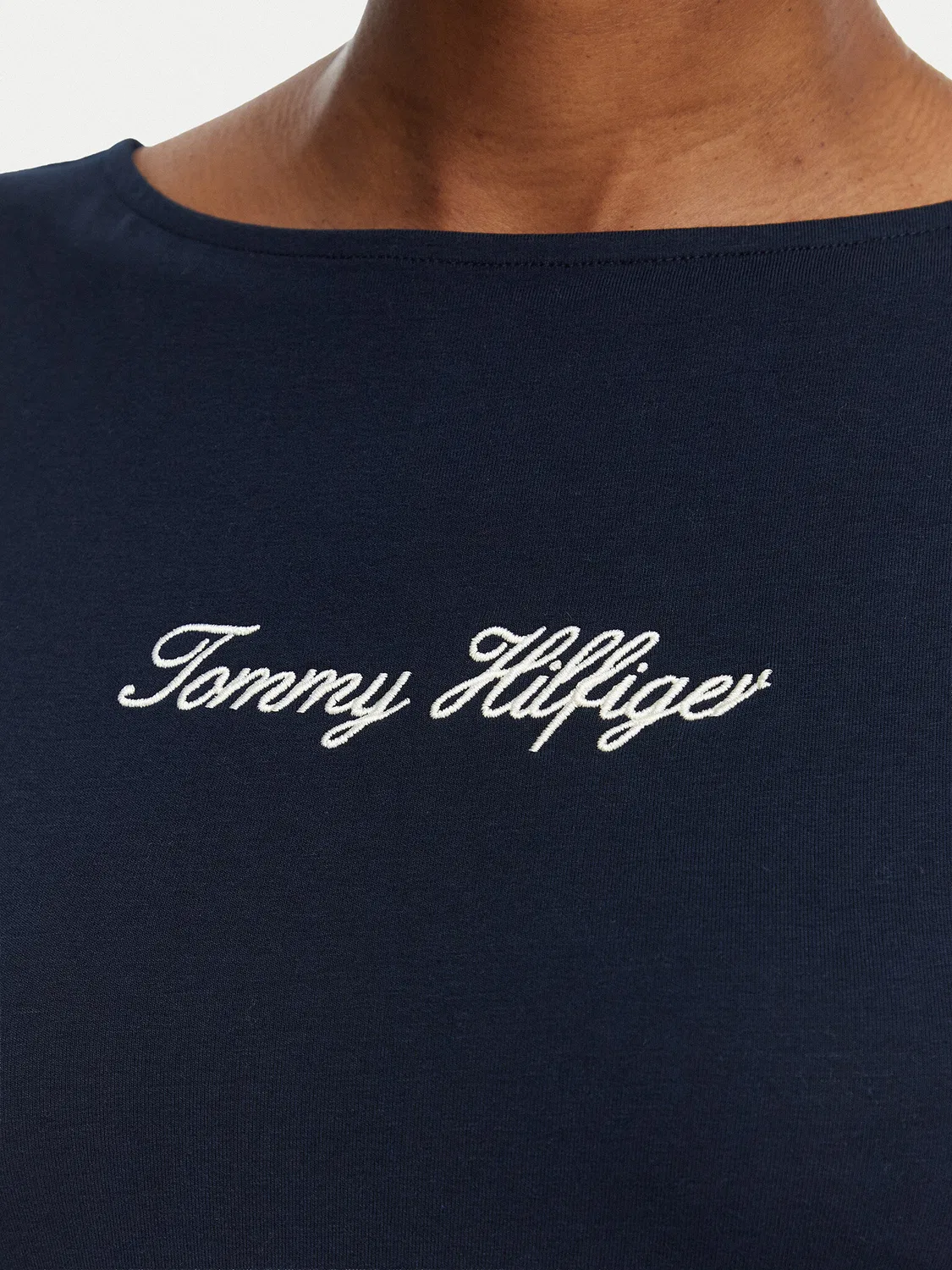 Женский топ стандартного кроя Classic Tommy Hilfiger, темно-синий — фото 4