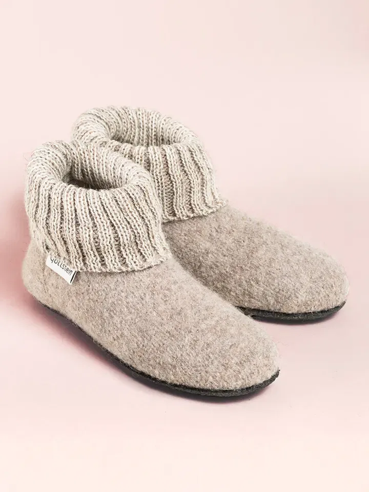 Домашние тапочки в бежевом цвете Alpine Boot Kitz-Pichler, бежевый — фото 4