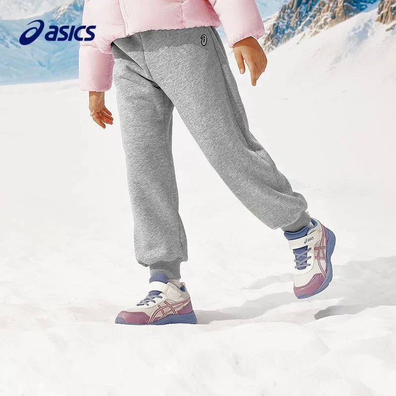 Детские трикотажные спортивные штаны с утеплением ASICS, Light Heather Gray — фото 3