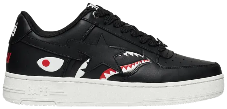 Кроссовки BAPE Wmns Bapesta Shark 'Black', черный