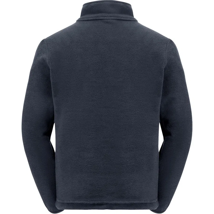 Детский флисовый свитшот с полузамком Taunus Halfzip K Jack Wolfskin, Черный — фото 2