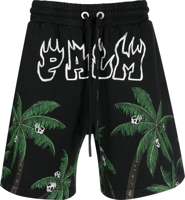 

Спортивные шорты Palm Angels Palms And Skull Vintage Sweatshorts 'Black', черный