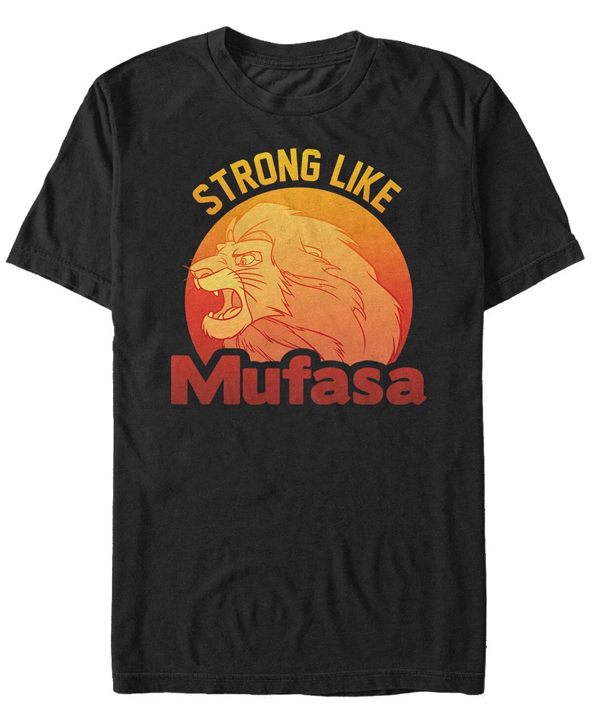 

Мужская футболка с коротким рукавом disney king lion strong like mufasa Fifth Sun, черный