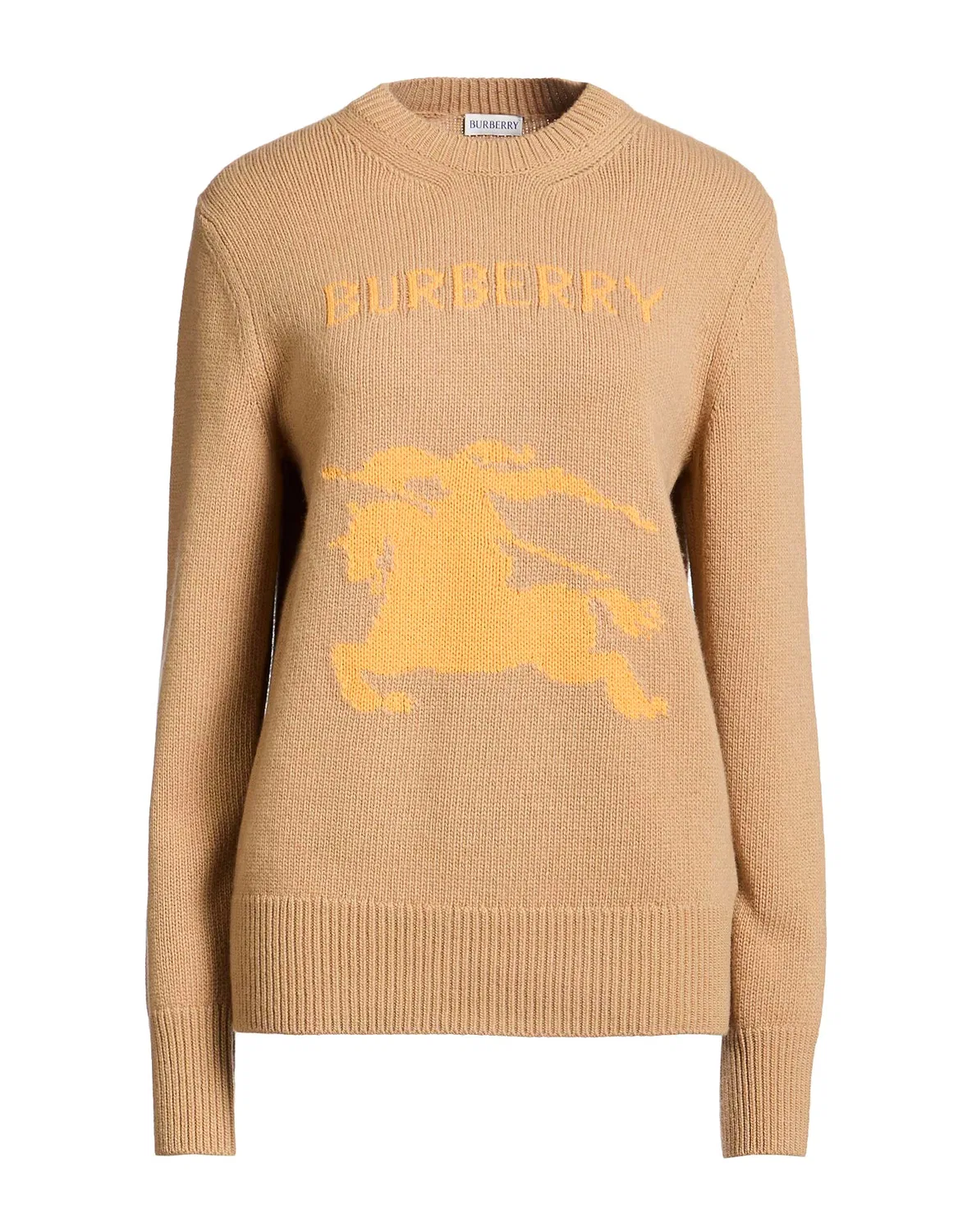 Женский свитер из кашемира с интарсией Burberry, бежевый