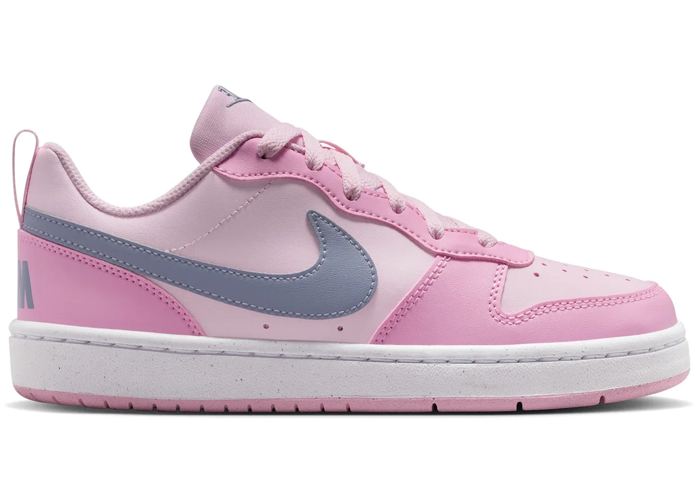 Детские кроссовки для девочек с низким силуэтом Nike Court Borough Low Recraft Nike, Pink Foam/Pink Rise/White/Ashen Slate
