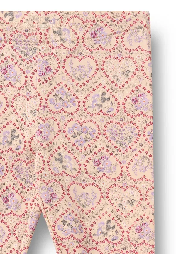 Леггинсы с цветочным принтом Leggings - trousers Wheat, Magenta Heart Flowers, пурпурный — фото 3