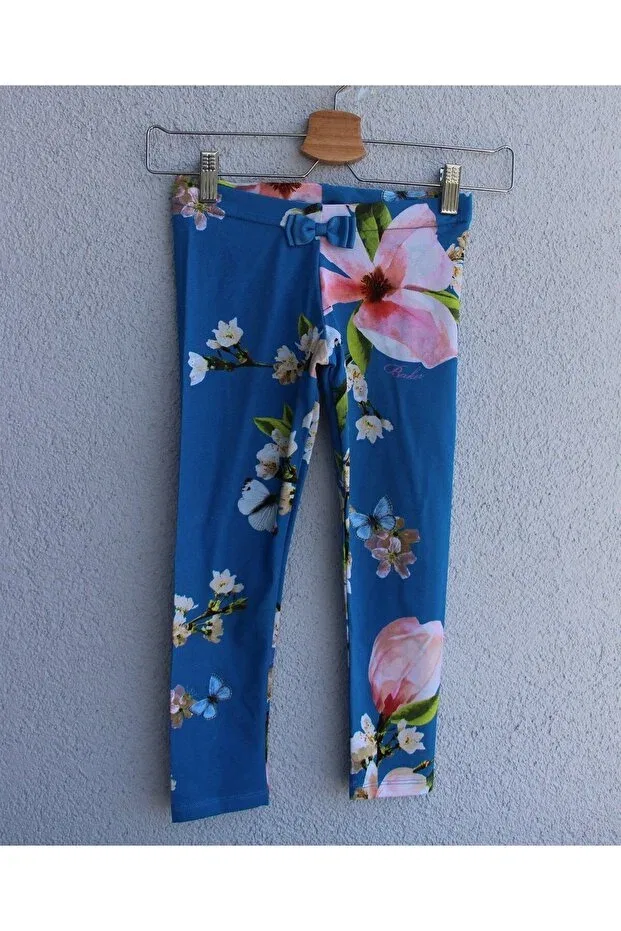 Детские леггинсы с цветочным принтом Çipil, Blue — фото 2