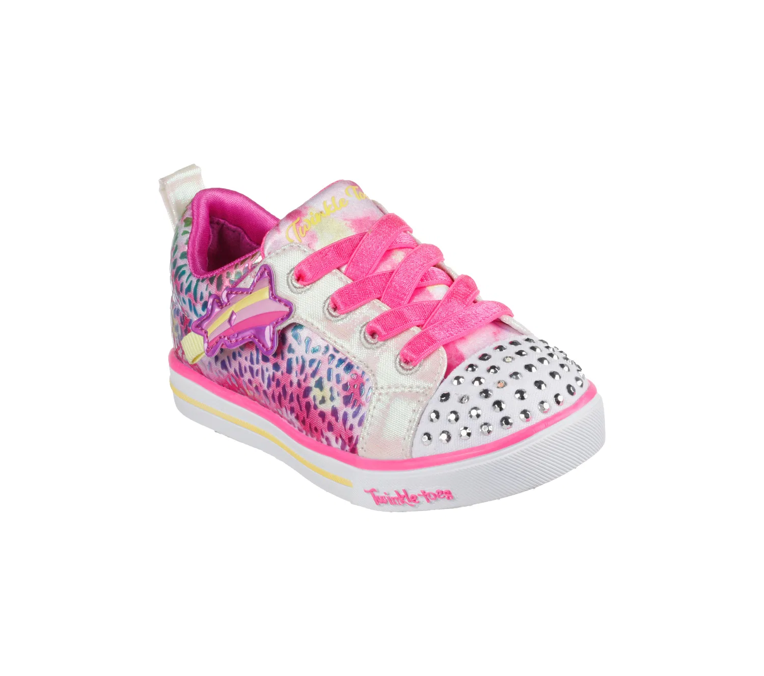 Детские кроссовки с принтом Sparkle Lite Galactic Shines Skechers, Pink