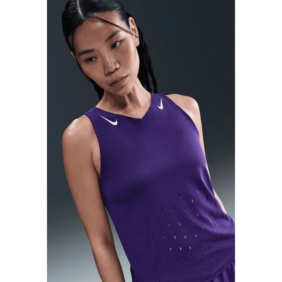 Топ-майка для бега Nike Dri Fit Aeroswift Running Adv Singlet Purple Lazer, Фиолетовый