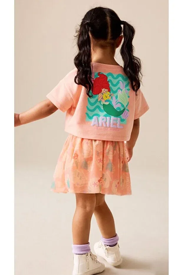 Детский комплект из топа и юбки с принтом Ariel Disney Next Baby, Multicolor