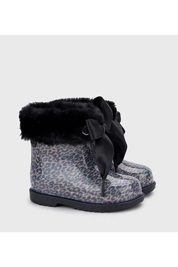 Детские сапоги для девочек водонепроницаемые Bimbi leo soft black leopard Igor, Black