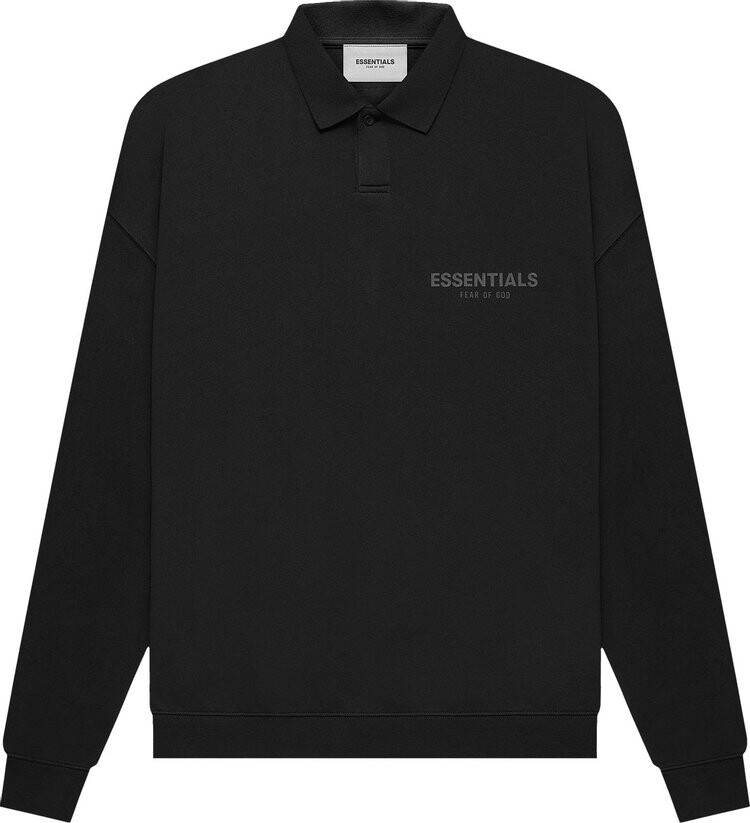 

Лонгслив Fear of God Essentials Long-Sleeve Polo 'Stretch Limo', черный
