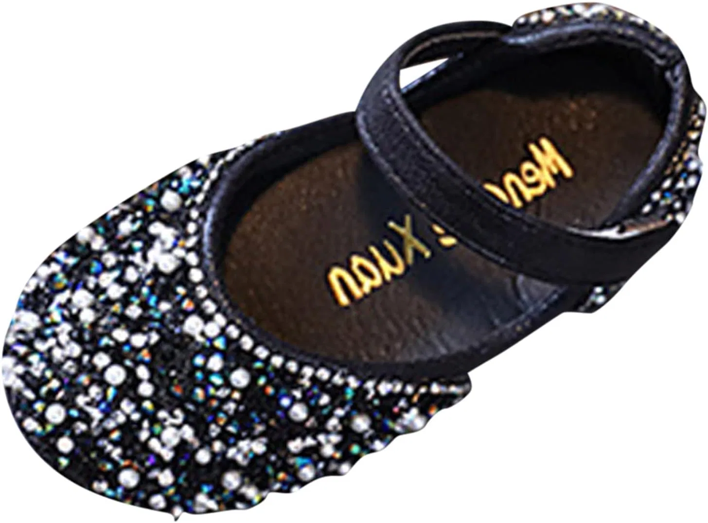 Детские балетки для девочек со стразами Mary Jane Rhinestone Studded Slip On Ballet Flat, Black
