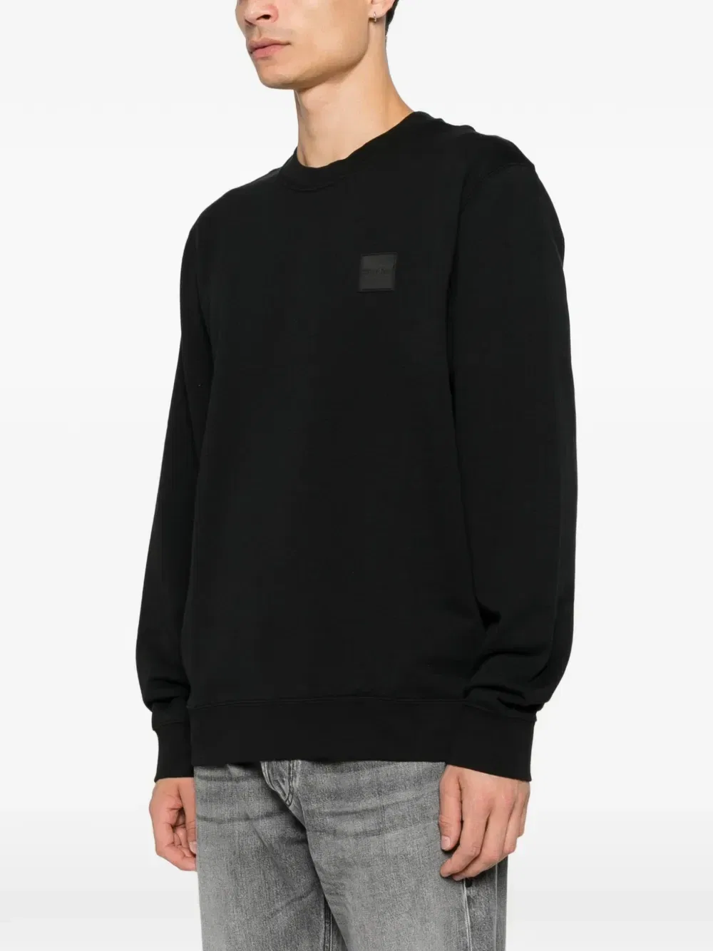 Свитшот с нашивкой-логотипом Calvin Klein, черный — фото 3