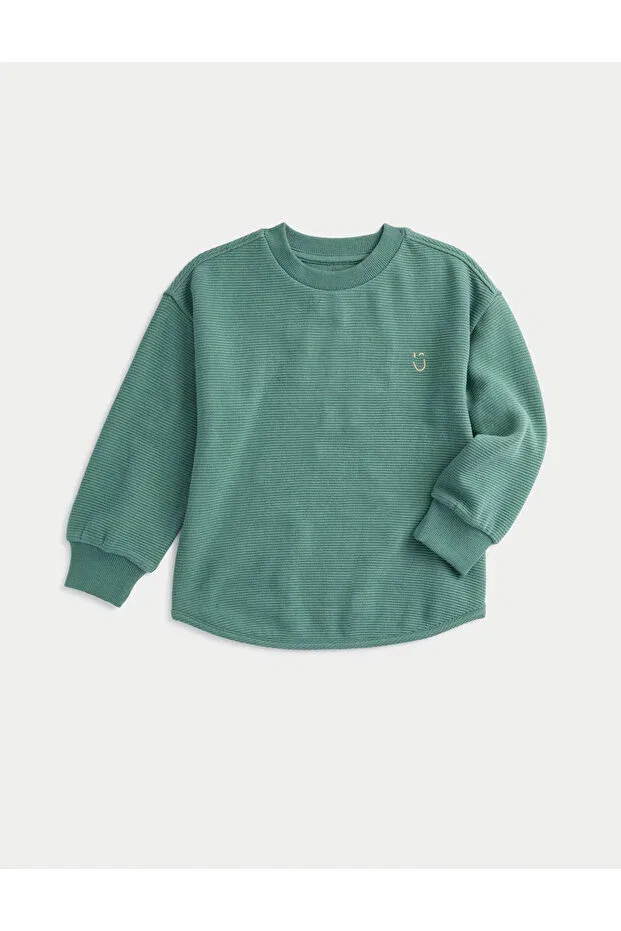 Детские свитшот для мальчиков хлопковый Marks & Spencer, Dark Green — фото 2