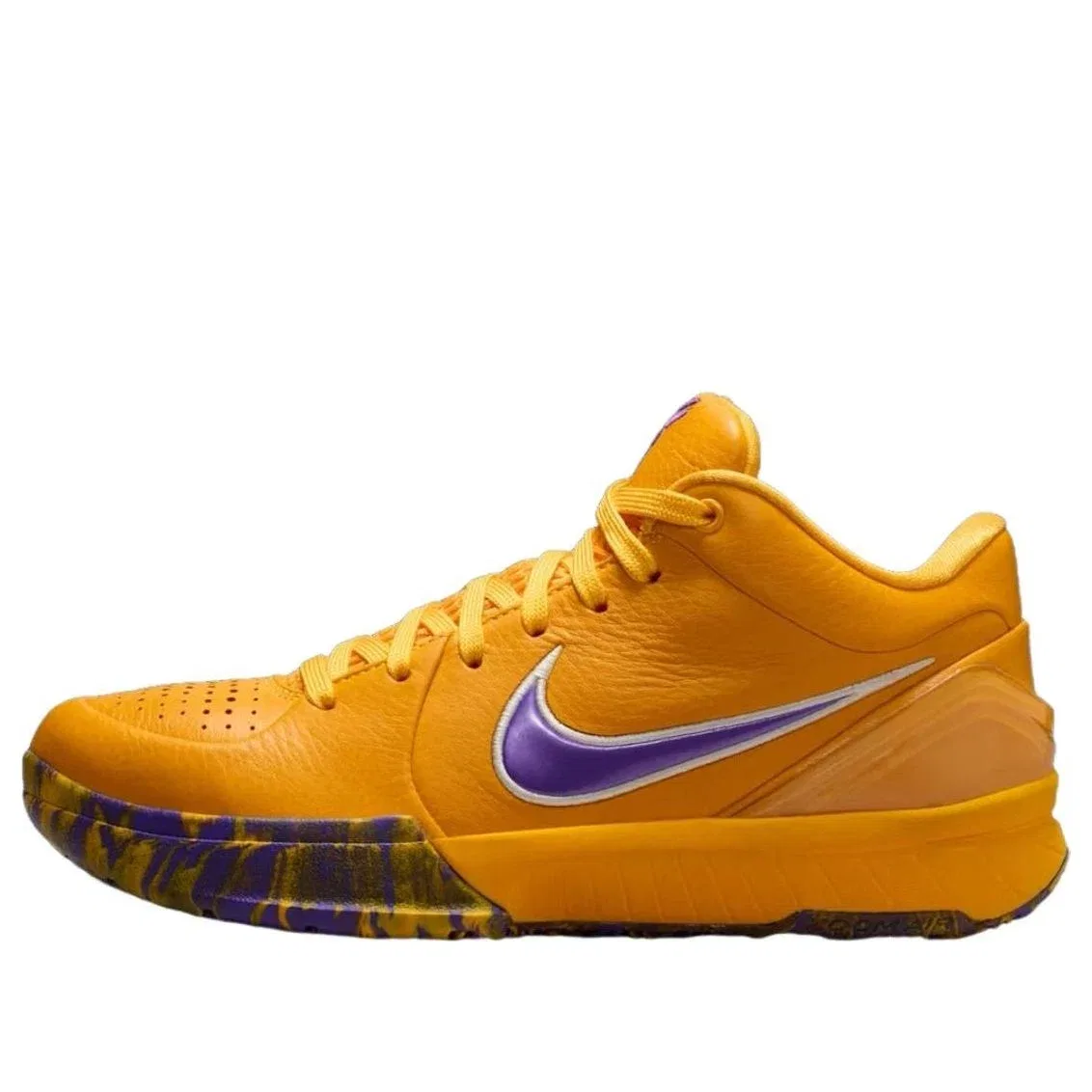 Детские кроссовки для баскетбола с кожаным верхом Draft Day Lakers Nike, золотистый