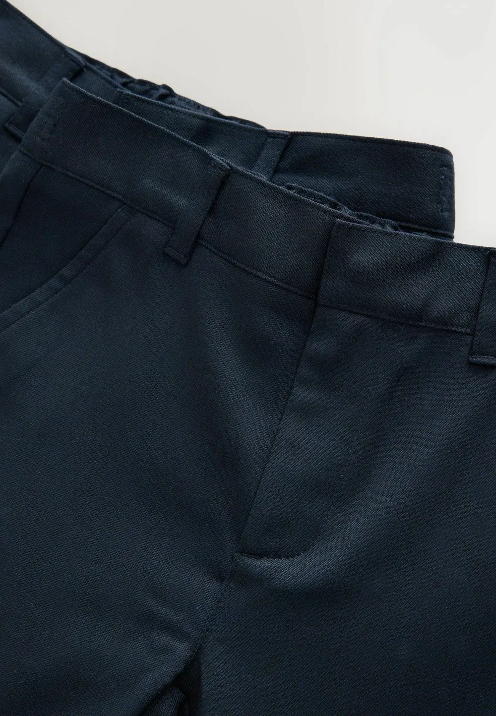 Классический крой - комплект из 2 школьных брюк с застежкой Clarks, New Navy — фото 4