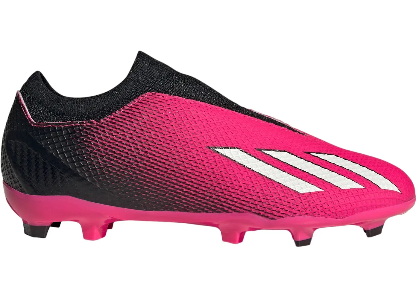 Детские бутсы футбольные без шнуровки Speedportal.3 Laceless FG Adidas, Team Shock Pink 2 Zero Metalic Core Black