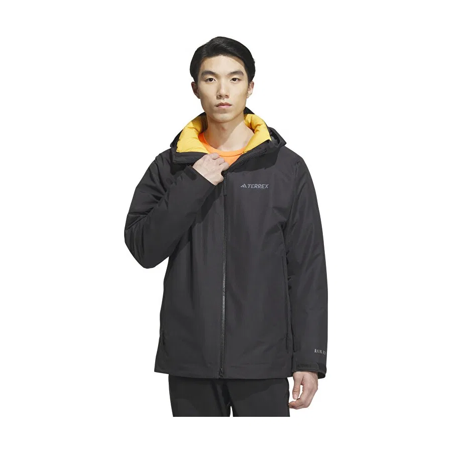 Мужская куртка-три в одном с утеплителем из гусиного пуха 800 fill adidas 3IN1 GOOSE JKT, Черный — фото 3