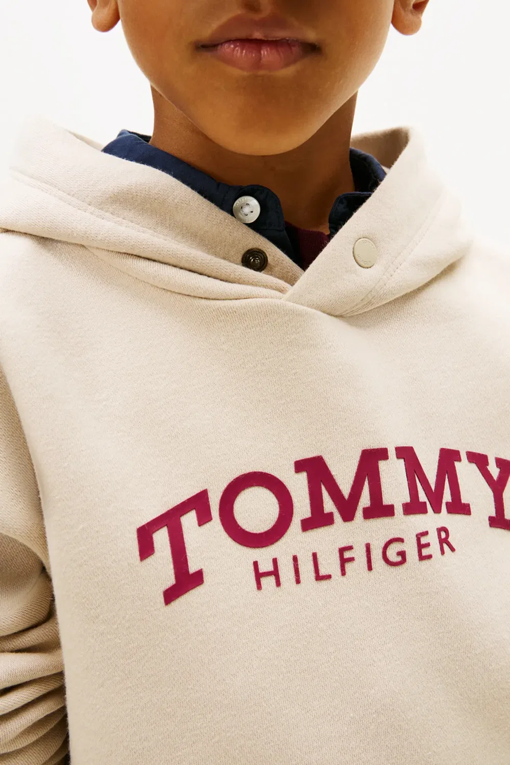 Худи с принтом Monotype Tommy Hilfiger, Sand — фото 3