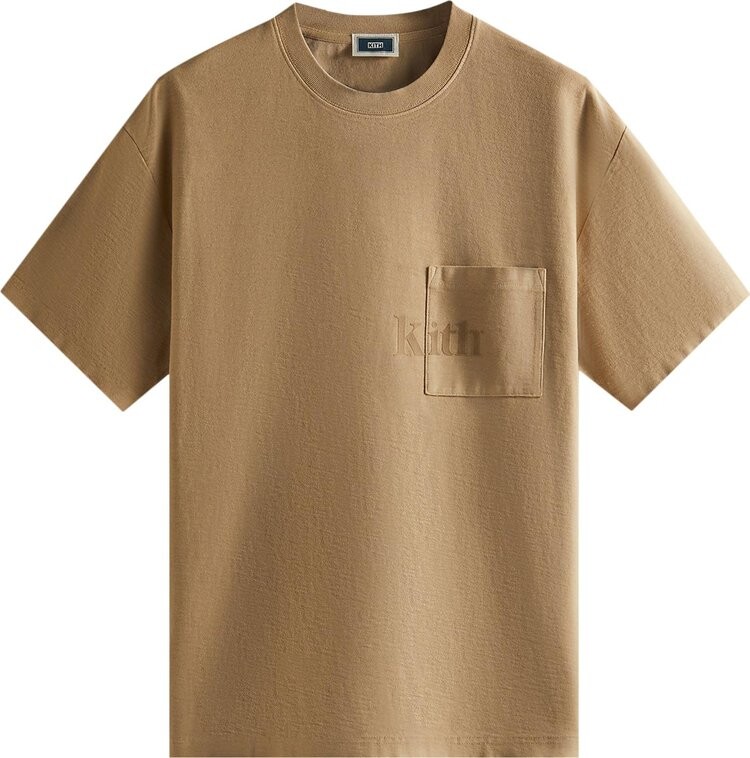 

Футболка Kith Quinn Tee 'Birch', загар, Коричневый, Футболка Kith Quinn Tee 'Birch', загар