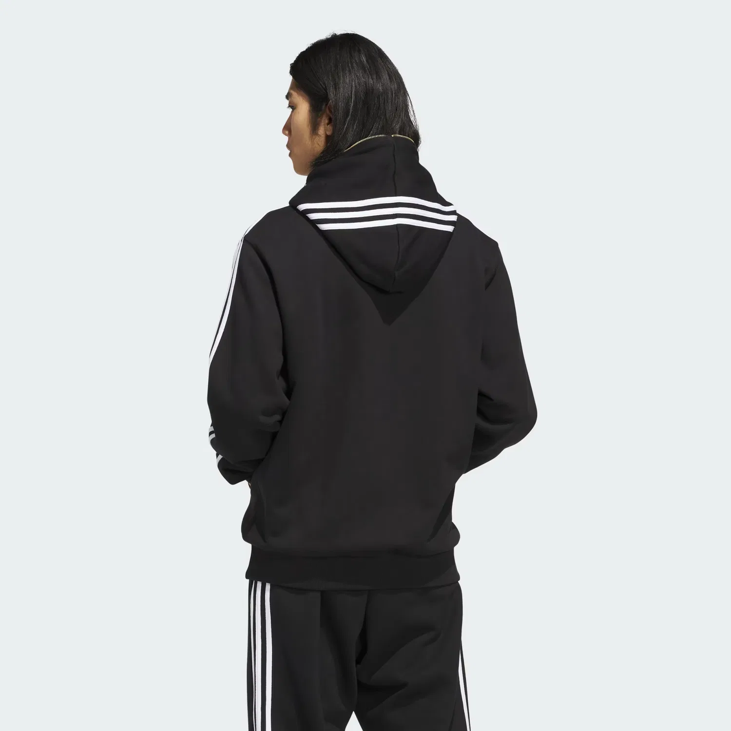 Унисекс спортивная куртка на молнии Tyshawn Full Zip Track Jacket Adidas Originals, черный/белый — фото 4