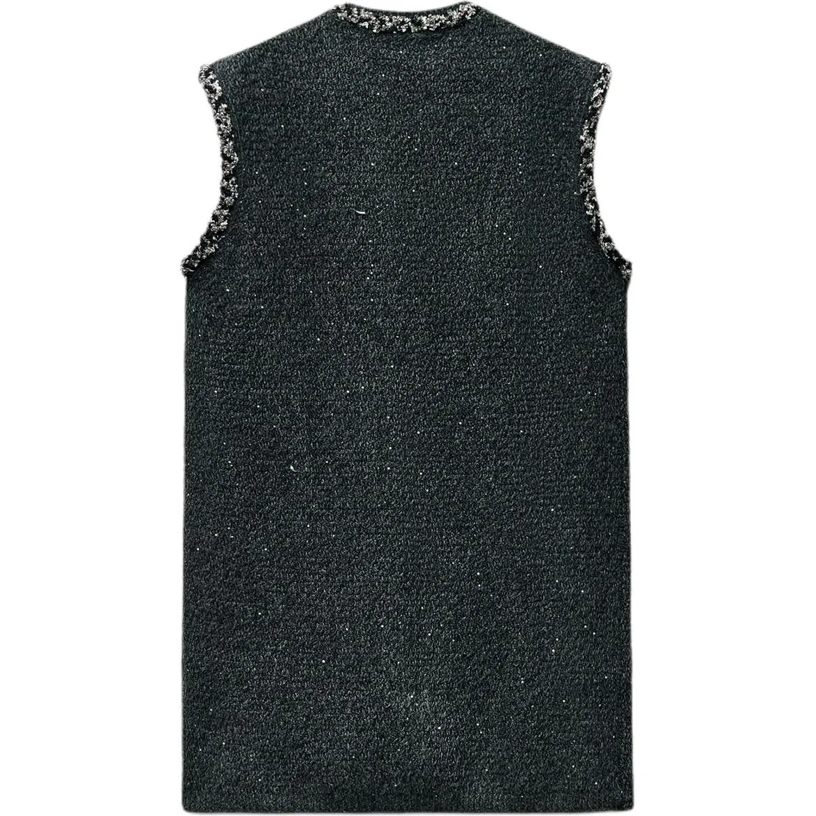 Женский жилет с круглым вырезом Dark Gray ZARA, Dark Gray — фото 3