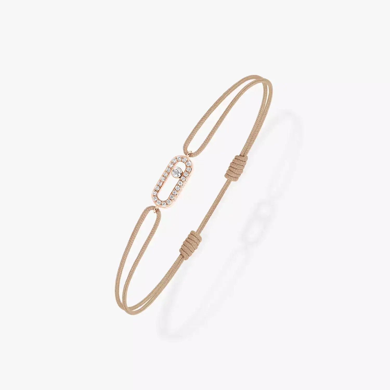 

Браслет Messika Move Uno Beige Cord, розовое золото/бриллианты