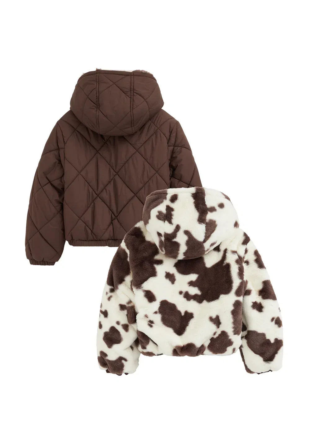 Двусторонняя зимняя куртка We Fashion, Dark Brown — фото 2