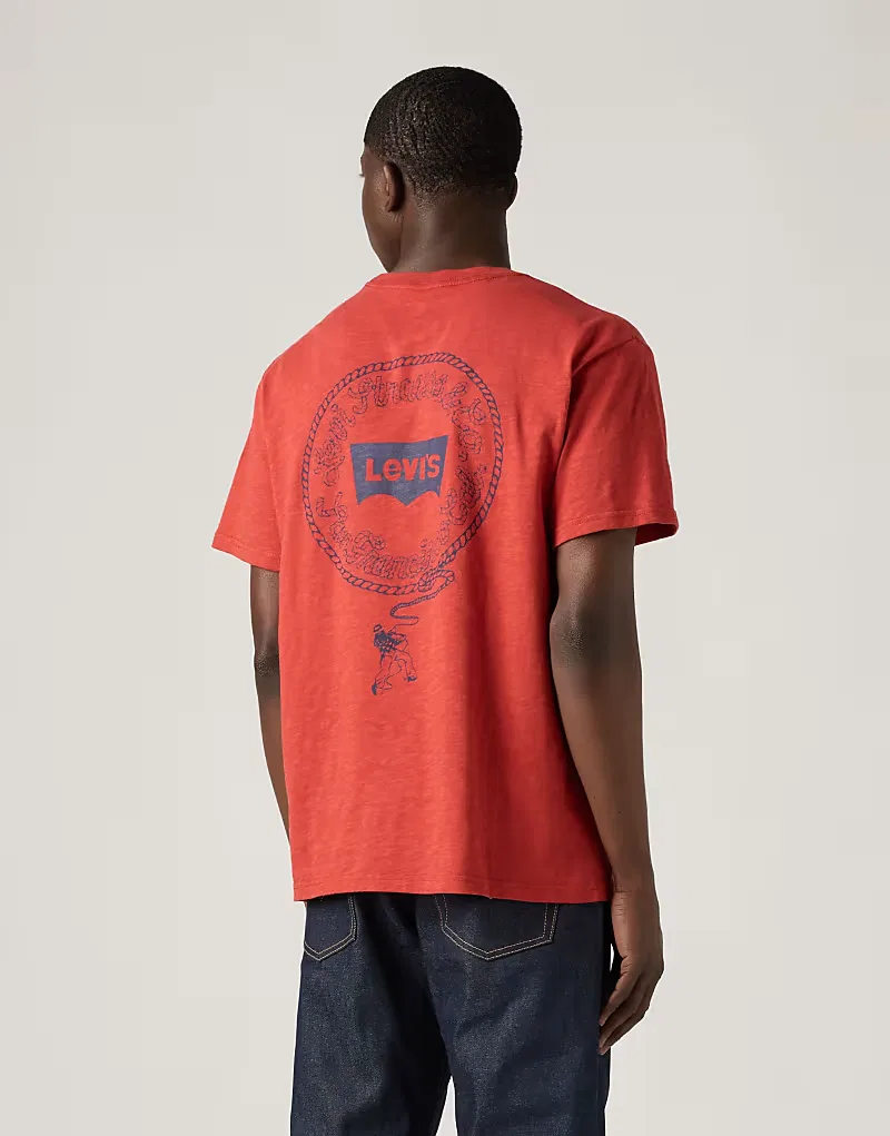 Футболка удобная хлопковая Levi's, ярко-красный — фото 4