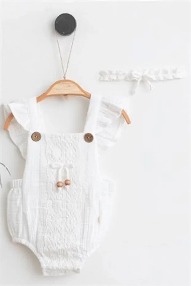 Детский комбинезон для девочек хлопковый комплект Cantoy, White