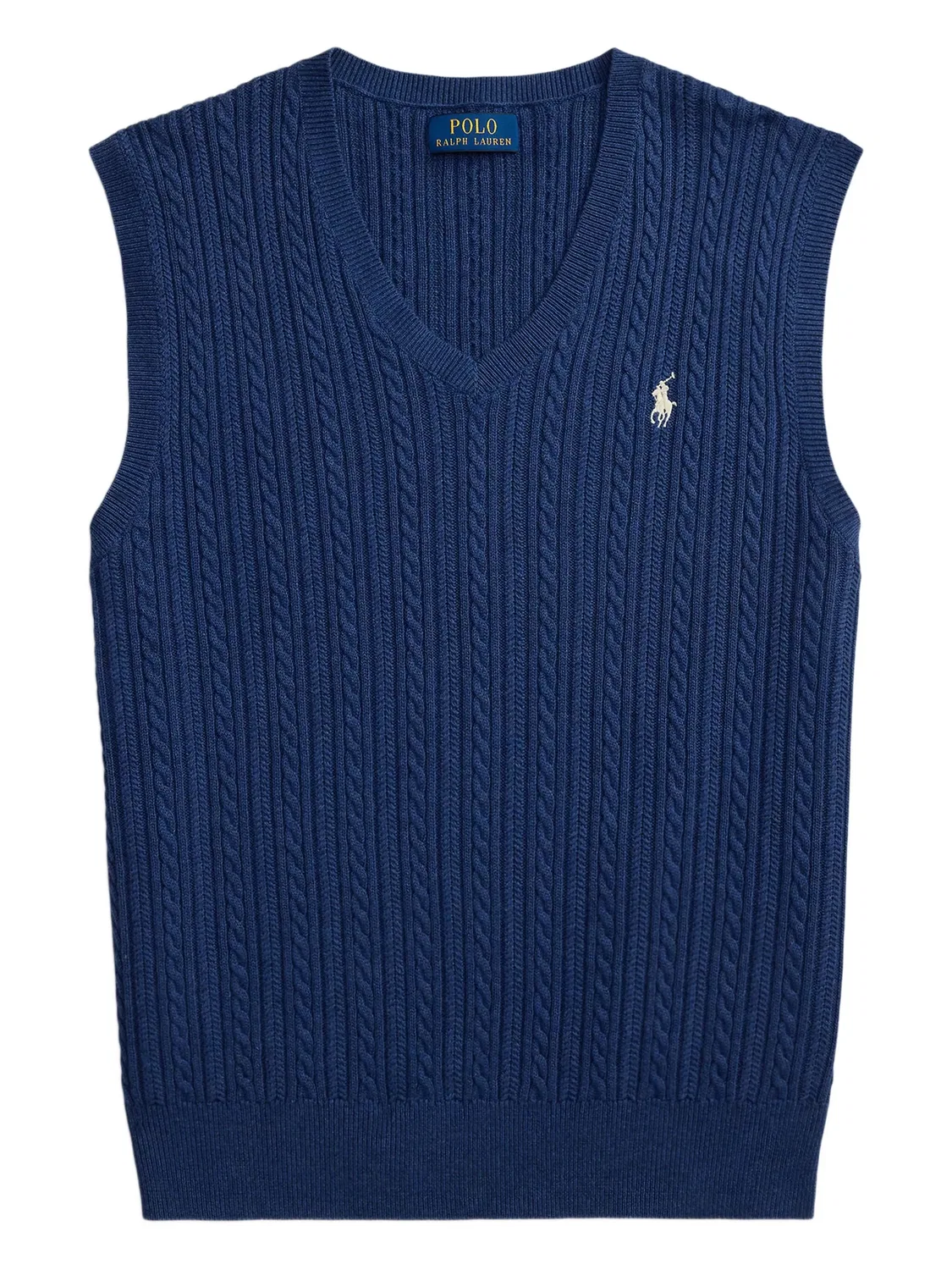 Polo Ralph Lauren Вязаный жилет с вышитым логотипом - синий