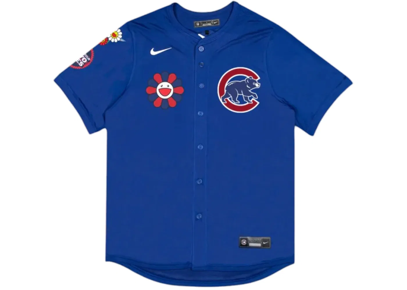 Мужская джерси с длинным рукавом Nike x Takashi Murakami x MLB World Tour Tokyo Series 2025 Cubs Away Jersey, Синий