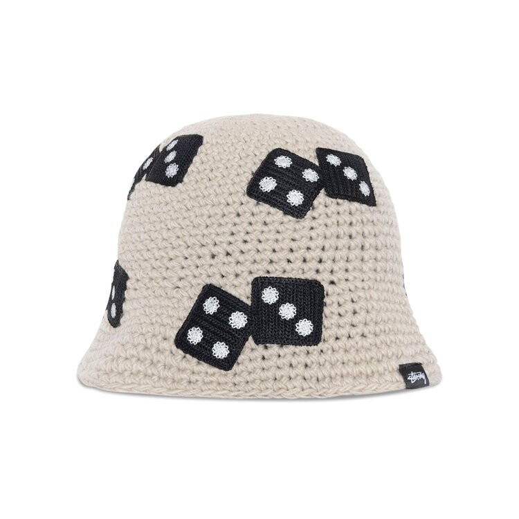 Панама Stussy Dice Knit Bucket Hat, цвет Light Grey