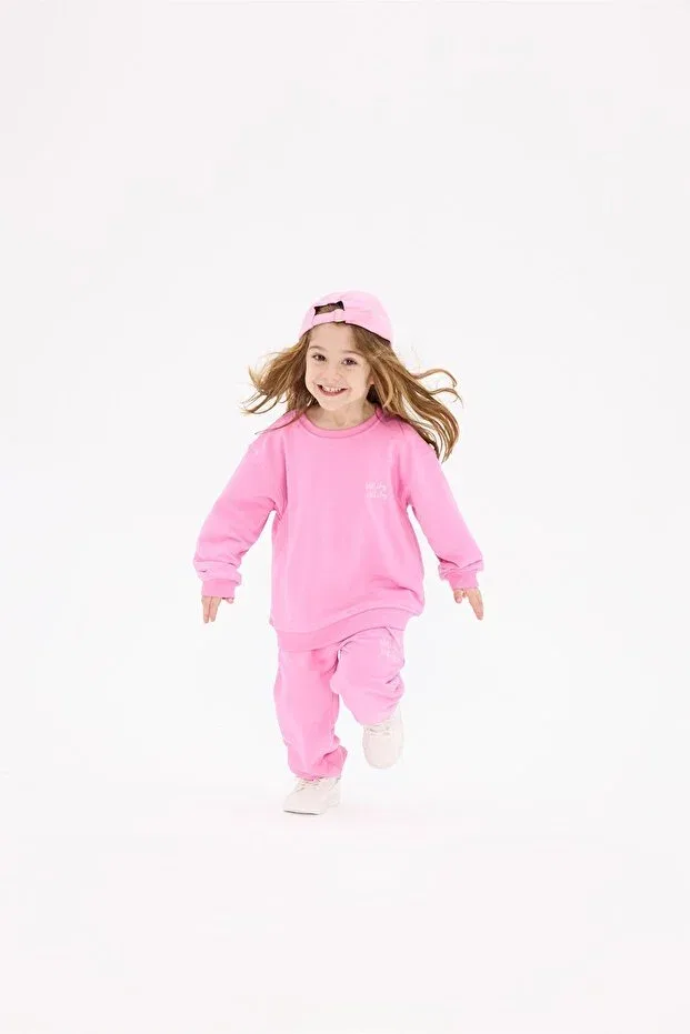 Детские спортивные штаны для девочек хлопковые Matchy Matchy, Pink — фото 3