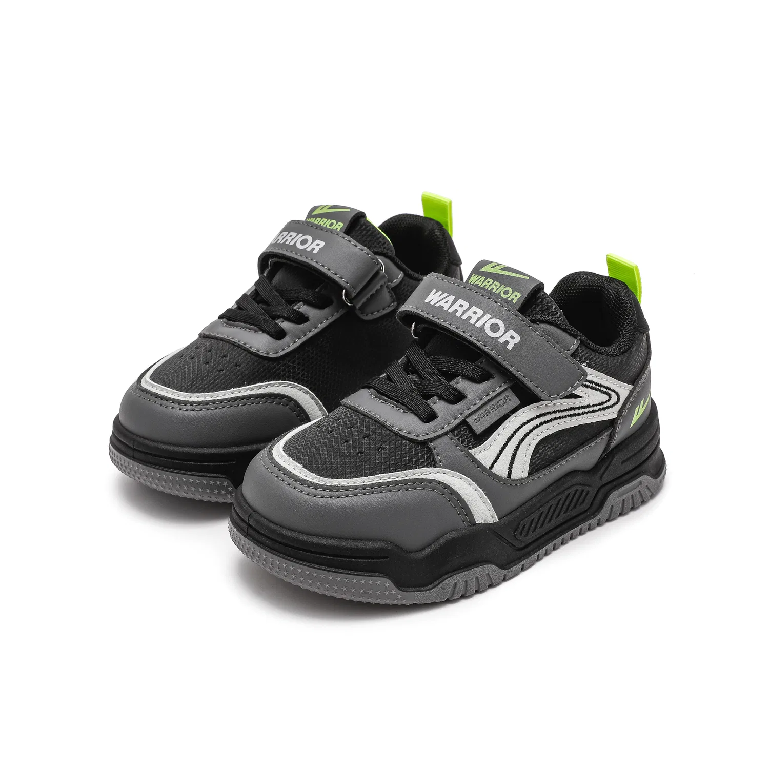 Детские кроссовки для скейтбординга WARRIOR, Dark Gray/Black/Light Gray — фото 4