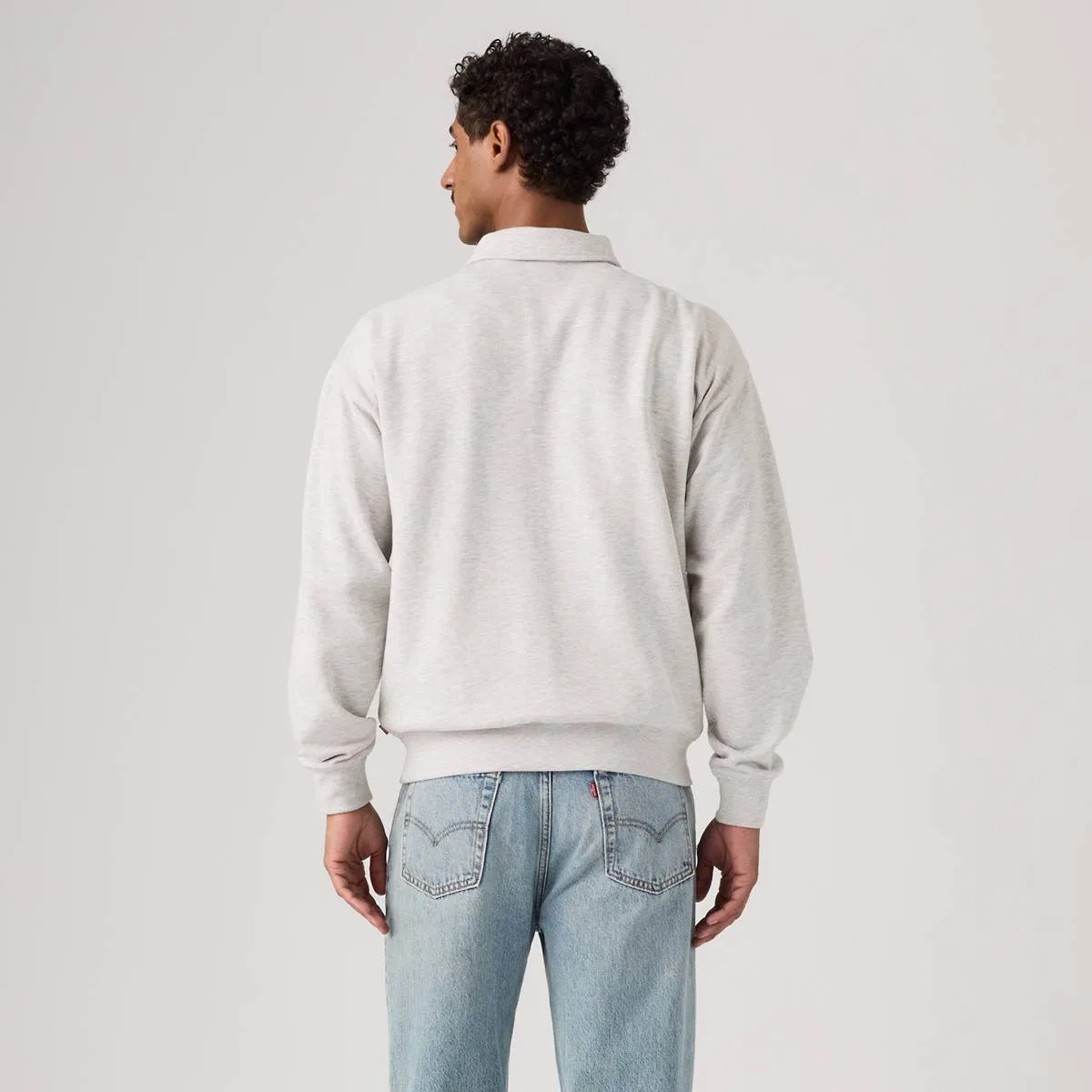 Толстовка для регби Leo Levi's, Light Gray Heather Bros - White — фото 4