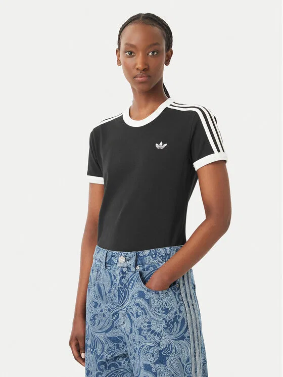 Футболка regular fit 3 Stripes Adidas, черный