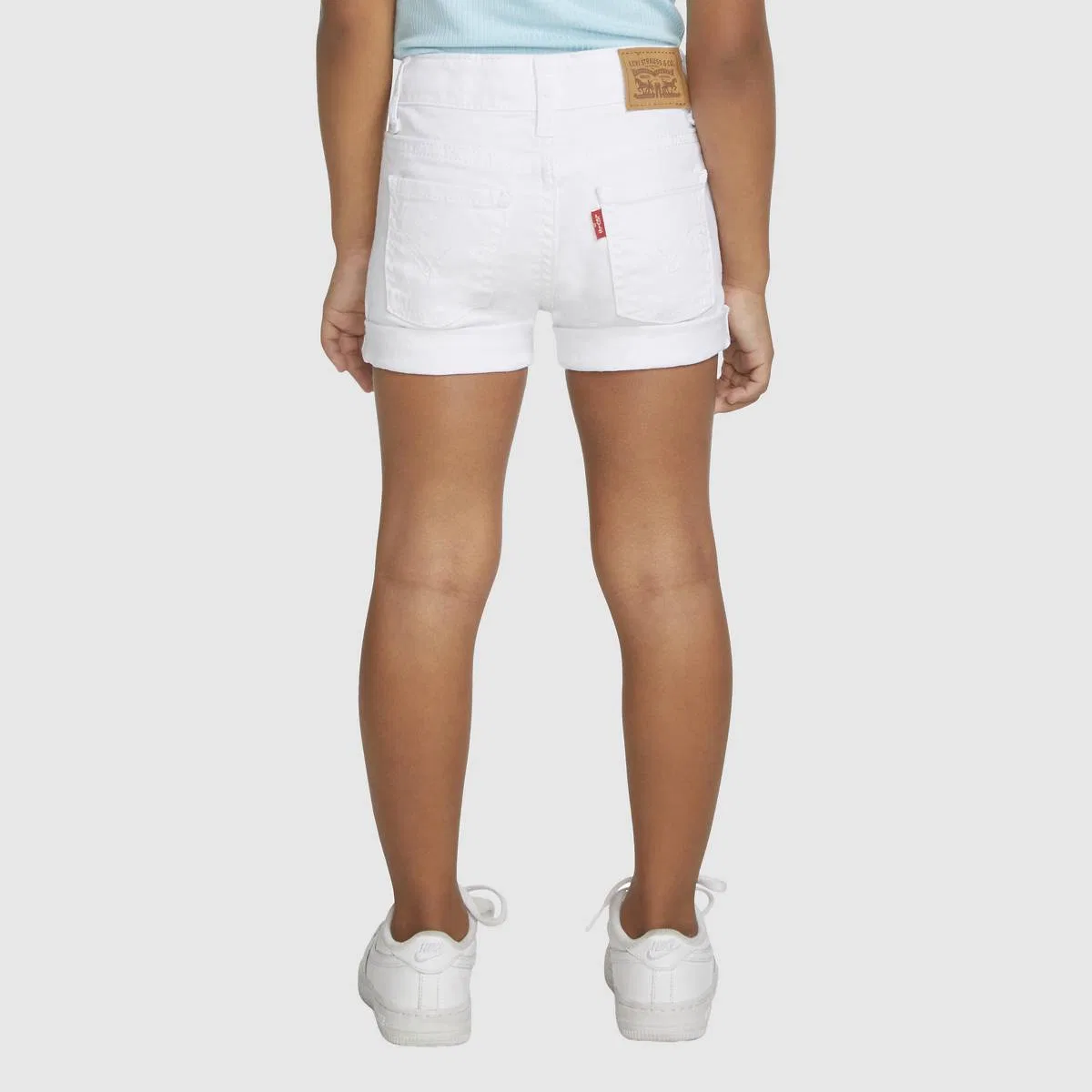 Короткие шорты для девочек 2-4 лет Levi's, White - White — фото 4