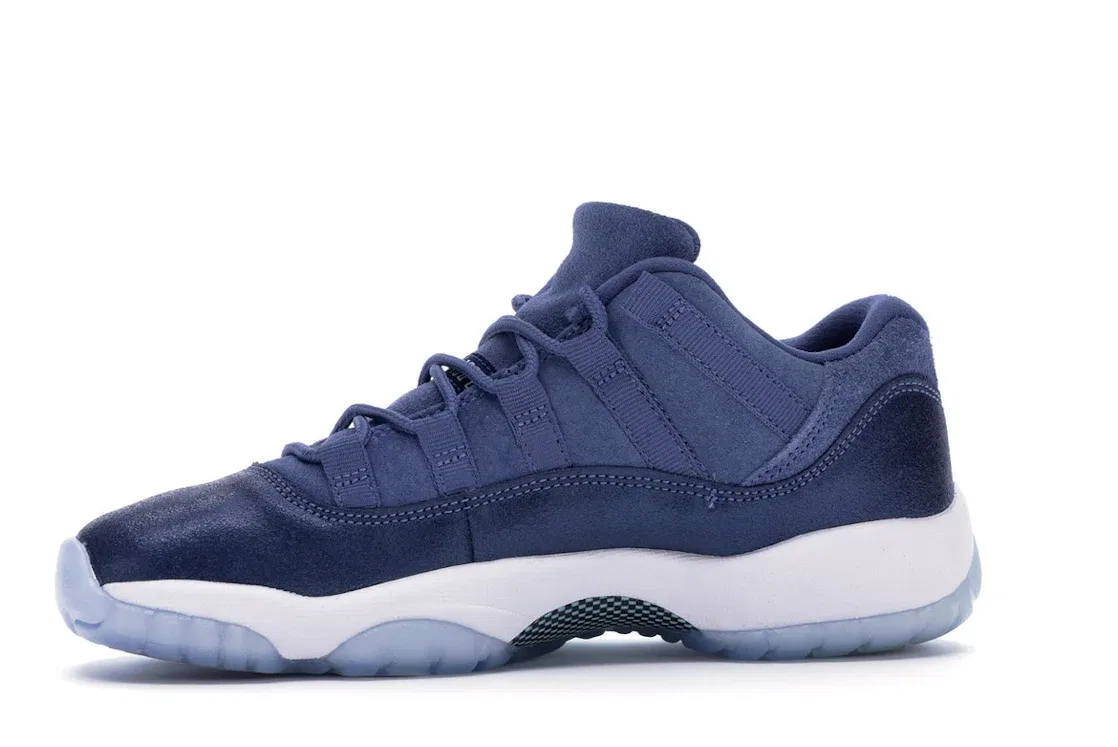 Детские кроссовки Lifestyle с замшей Jordan 11 Retro Low Jordan, Blue Moon/Polarized Blue-Binary Blue — фото 3