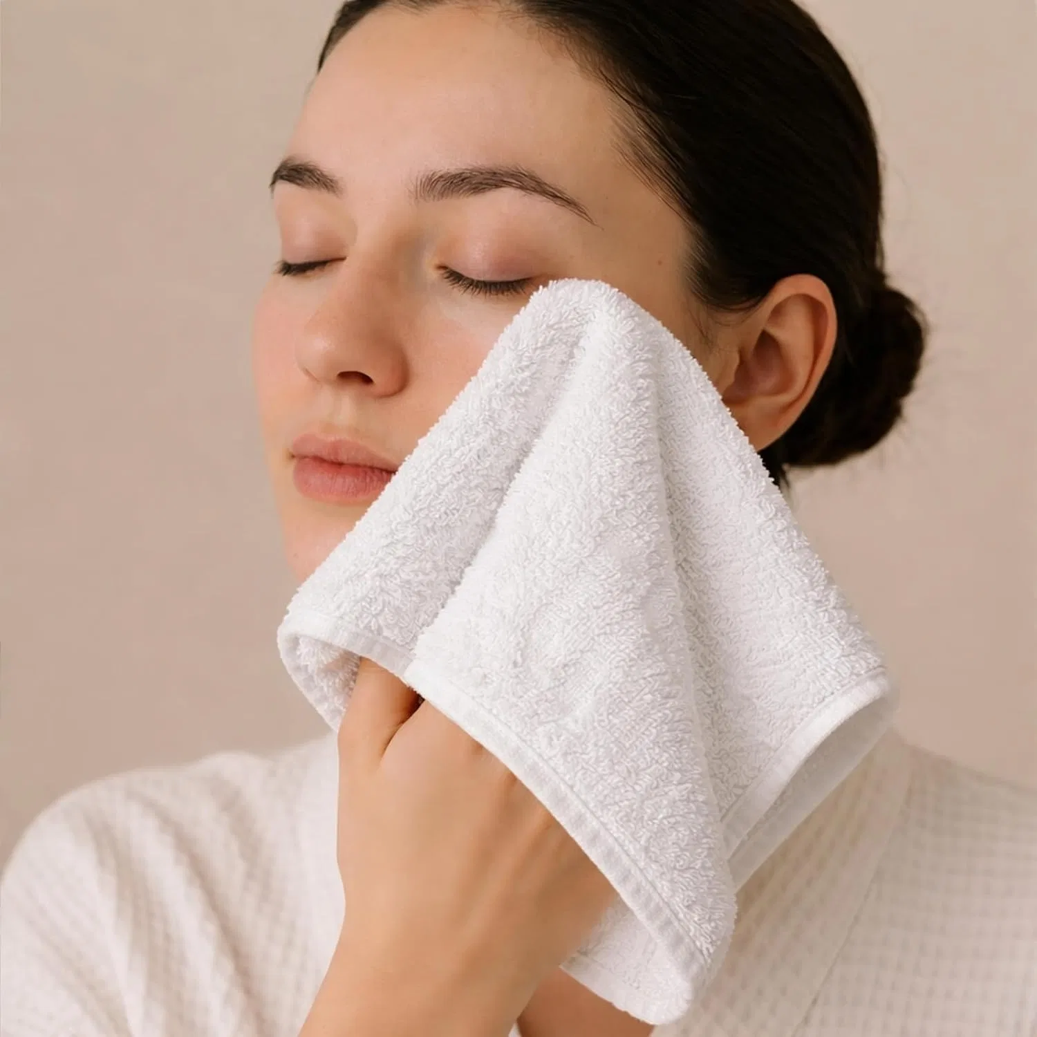 Махровая мочалка Premium Heavy Terry Wash Cloth Set 48 шт, SupremePlus, 12x12 дюймов, 600gsm — фото 4