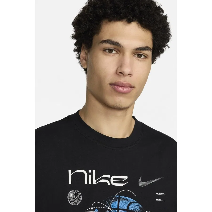 Футболка с длинным рукавом MAX90 Basketball Nike, Черный — фото 3