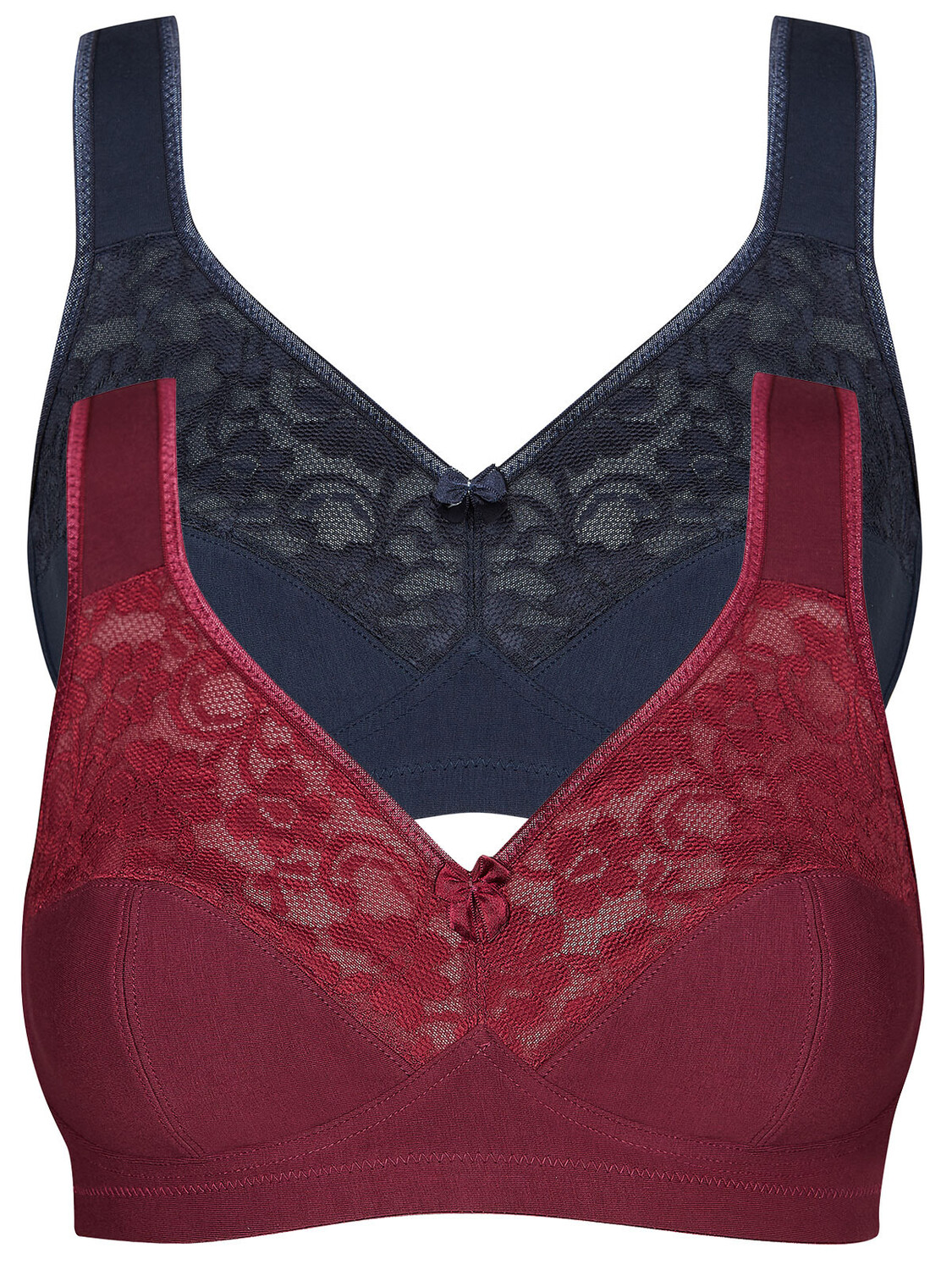 

Бюстгальтер без косточек SUSA Baumwoll BH Basic, цвет rubyred twilight