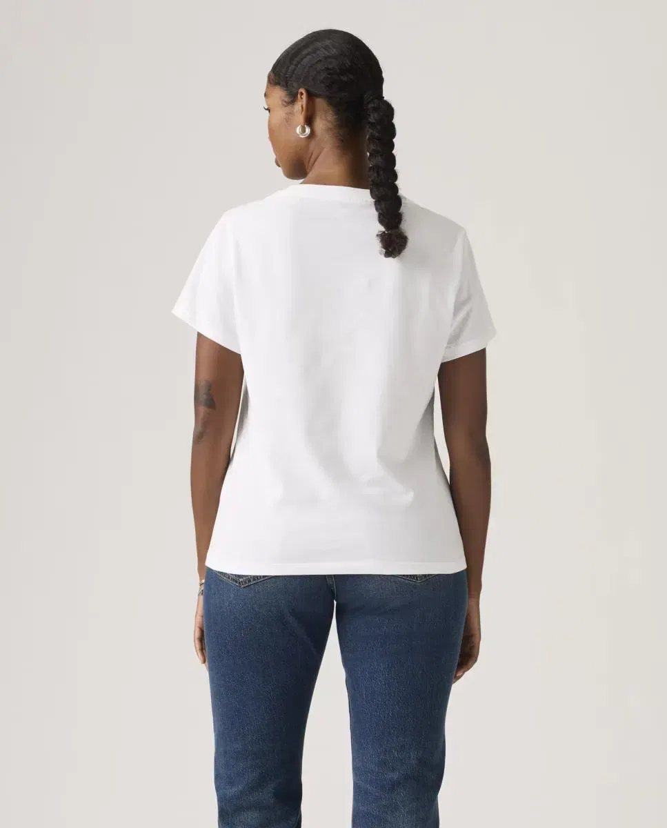 Женская футболка с V-образным вырезом Levi's, Blanco — фото 2